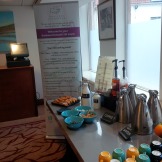 Coffee ready for the networking before the free business seminar